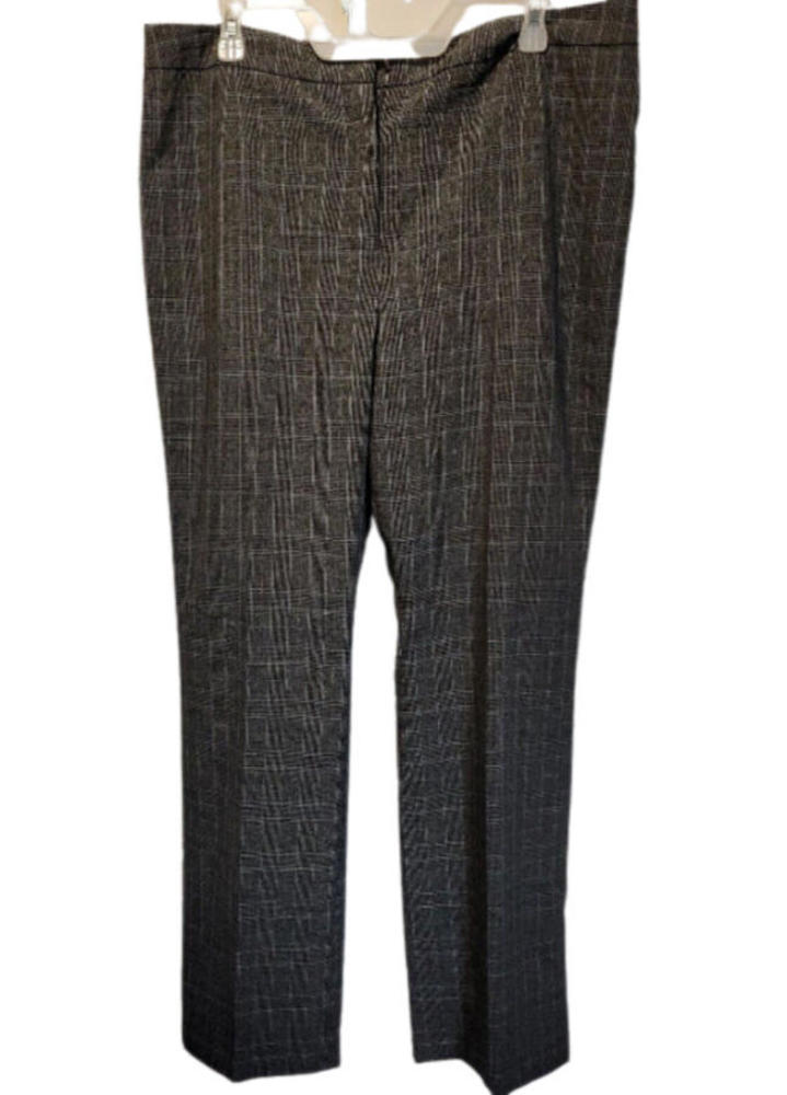 kasper women's plus size 14 Dress Pants Gray with pattern